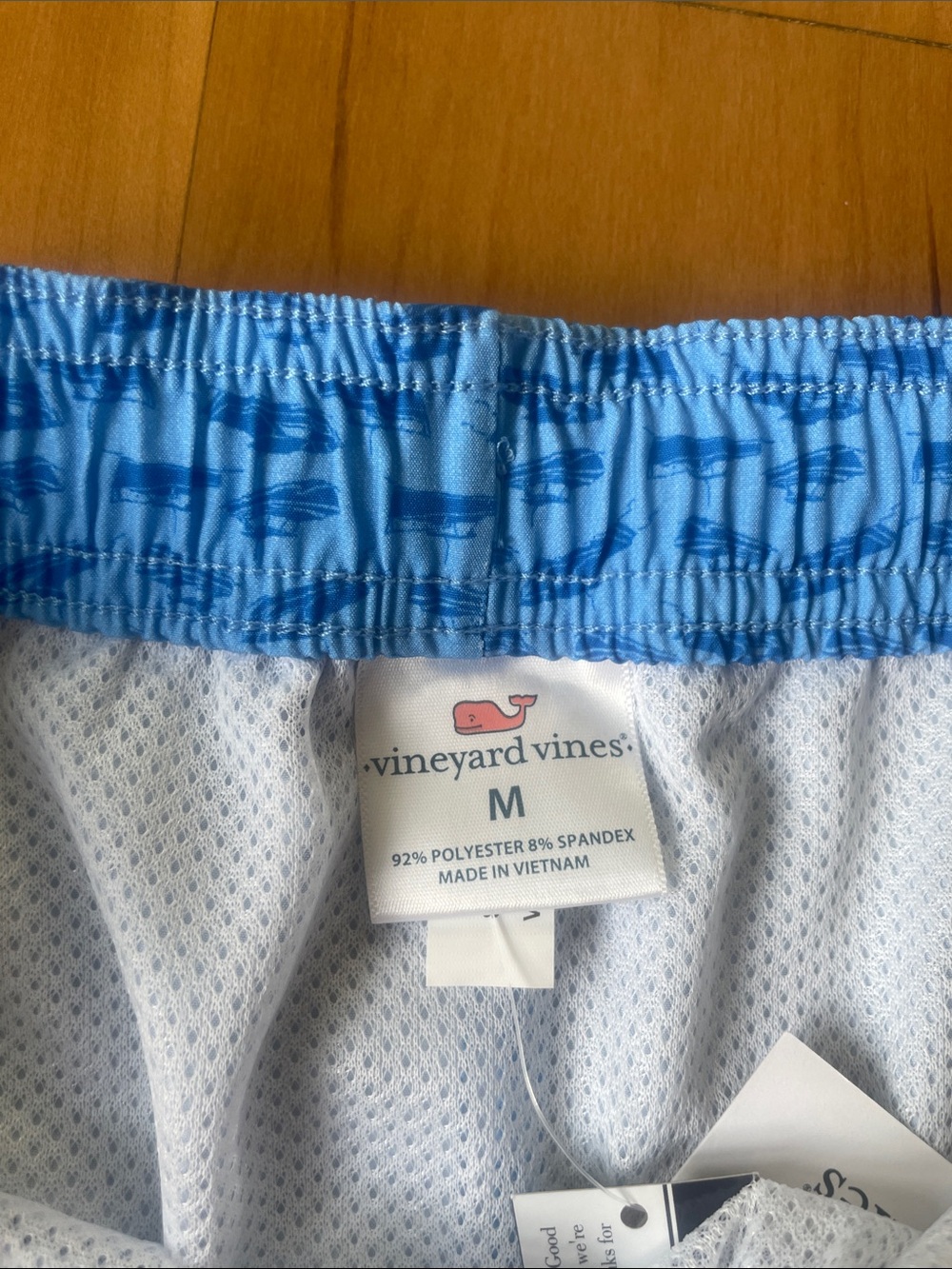 Vineyard Vines Blue Patterned Men’s Swim Trunks - Picture 2 of 5